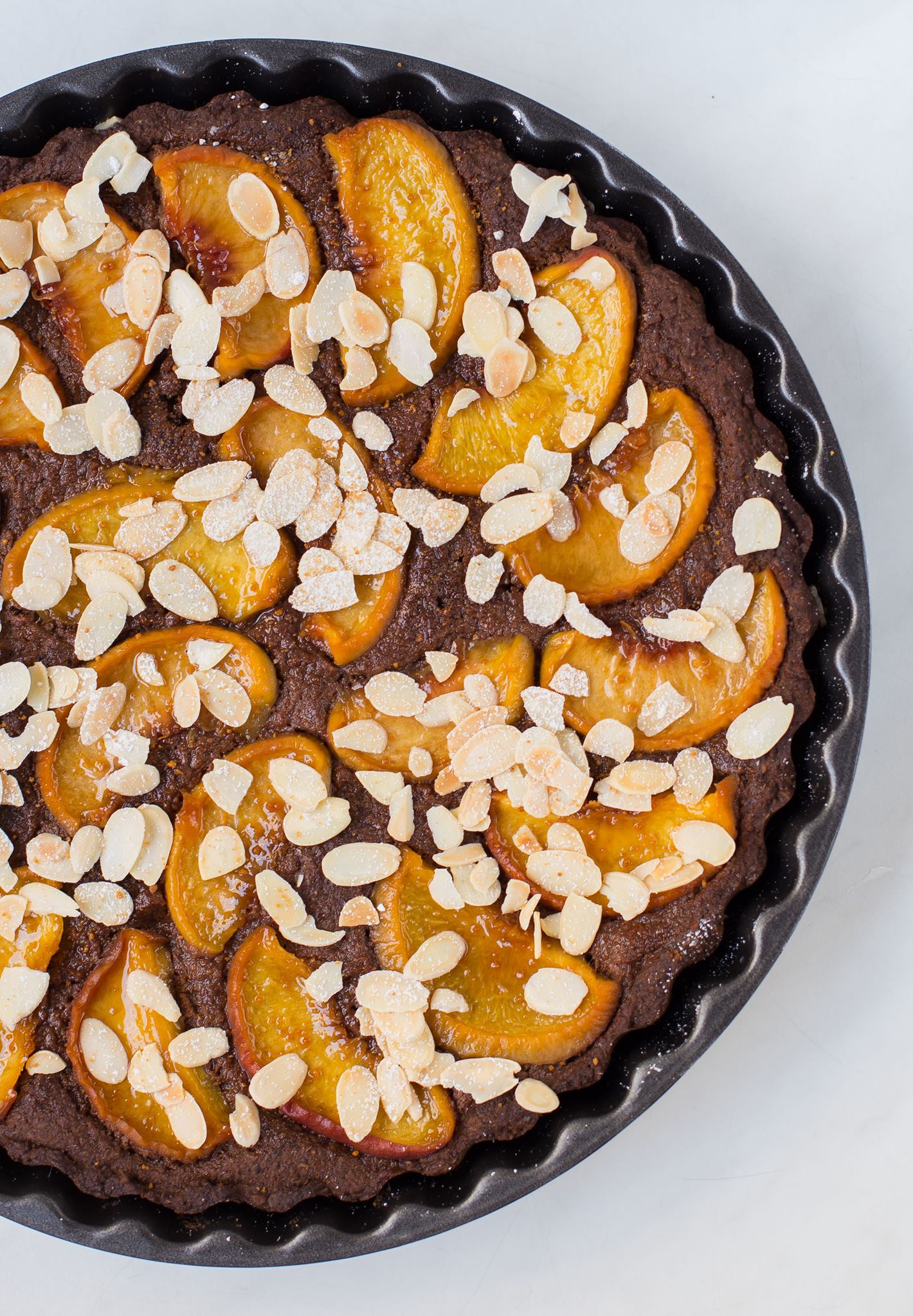 Protein Tarte mit Pfirsich (glutenfrei)